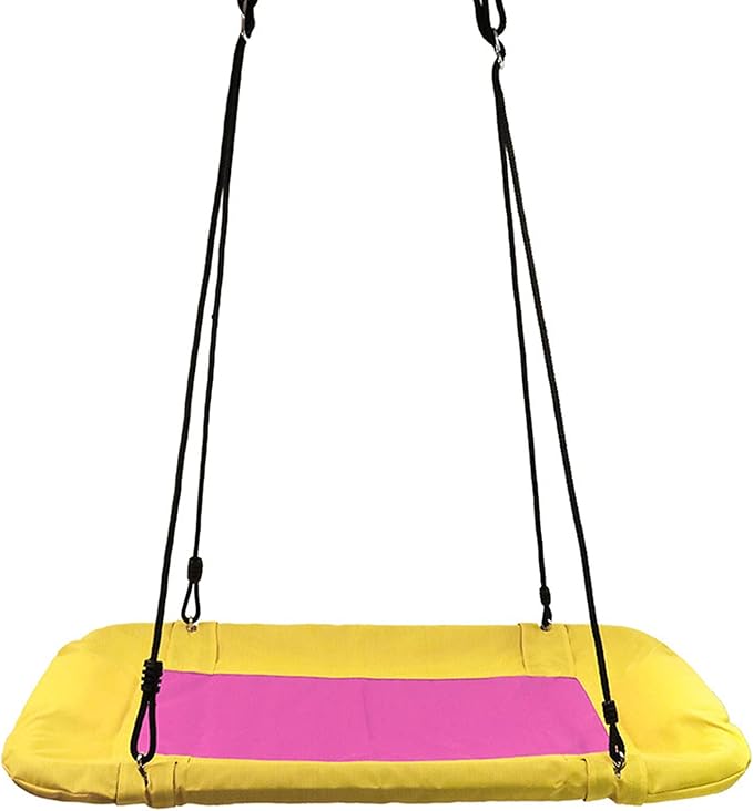 Panlabas na platform swing seat square swing chair para sa panlabas na backyard hardin na nakabitin upuan madaling i -install ang 300kg na kapasidad ng timbang
