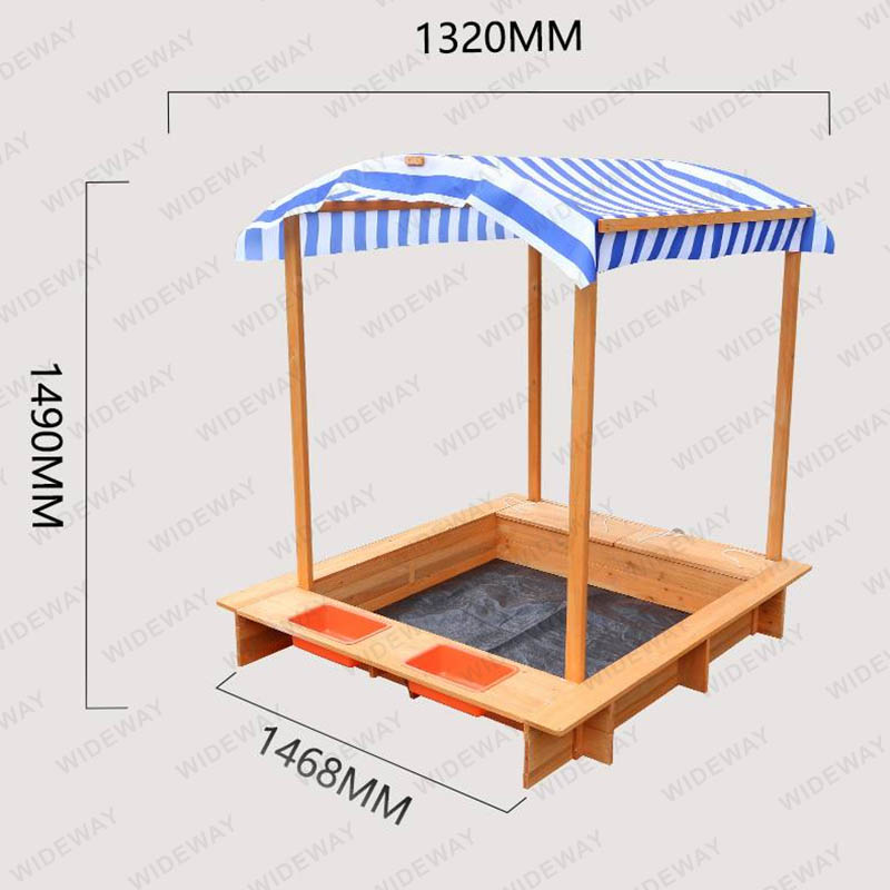 May Shaded Wooden Sandpit