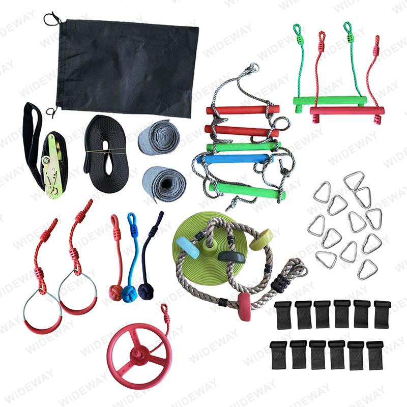 Slackline swing set